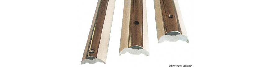 Profili bottazzo in acciaio inox e basi PVC