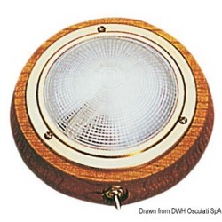 Plafoniera ottone e teak 145 mm