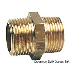 Nipple ottone doppio 1"