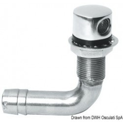 Sfiato inox 90 gradi 16 mm