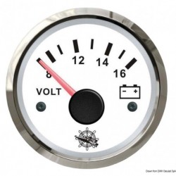 Voltmetro 8/16 V bianco/lucida