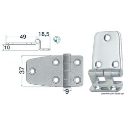 Cerniera inox a sbalzo 67,5x37 mm