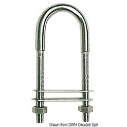 Cavallotto inox 105 mm piastrina 50x15 mm