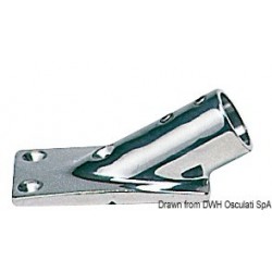 Base inox inclinata 30 gradi 22 mm