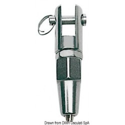 Terminale inox forcella 8 mm